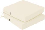 PRIMEPATIO Pack 2 Cojines Silla Exterior 50x50x7cm Beige Impermeable Ratán