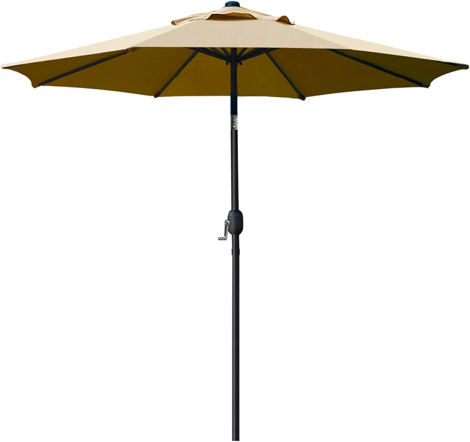 51GjofmjipL._AC_SL1500_ Sunnyglade Sombrilla de Mesa de 9 pies (2,7 m) con 8 Varillas Resistentes y Sistema de Manivela e Inclinación (Color Marrón) - Imagen 1