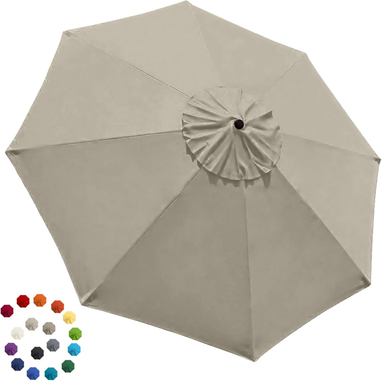 617HkIJwVcL._AC_SL1500_ EliteShade Parasol Patio 2.7 m Beige 8 varillas 95% UV Aluminio Acero Viento - Imagen 1