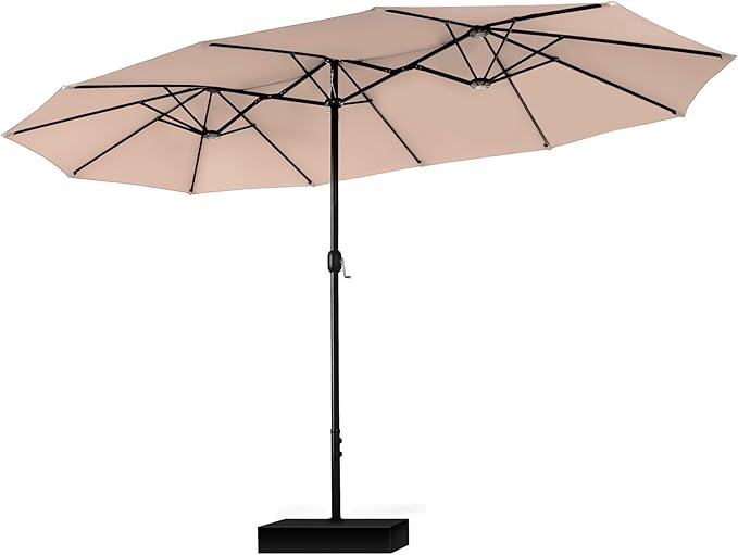 61NV3iGUUDL._AC_SX679_ PHI VILLA Sombrilla Jardín 274x457cm con Base Manivela Antiviento Impermeable - Imagen 1