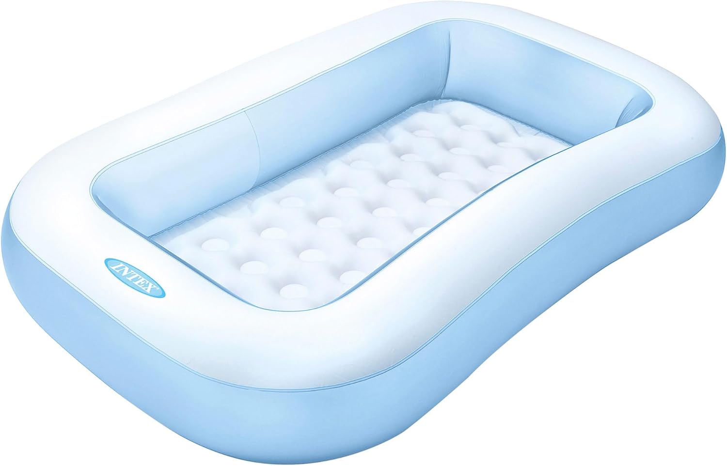 61QMHcRlkjL._AC_SL1500_ Intex Piscina Infantil Rectangular 166x100x25cm 90L Suelo Hinchable Azul - Imagen 1