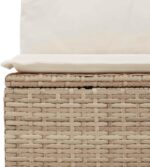vidaXL Set Sofá Jardín 5 Piezas Polirratán Beige Cojines 4 Personas - Imagen 2