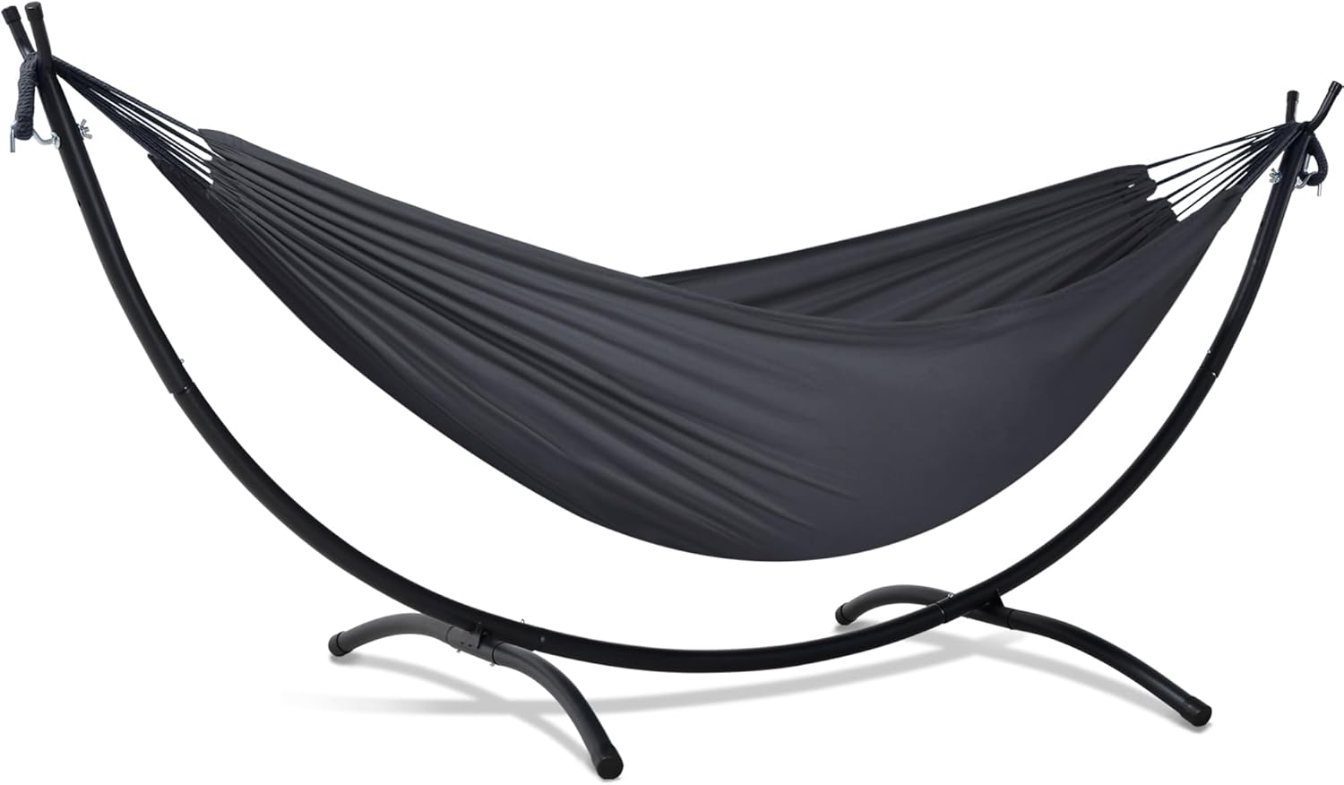 61TzbW19ZEL._AC_SL1500_ SUNCREAT Hamaca Portátil con Soporte Plegable Gris Oscuro 2-3 Personas 215 kg Acero - Imagen 1
