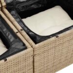 vidaXL Set Sofá Jardín 5 Piezas Polirratán Beige Cojines 4 Personas - Imagen 3