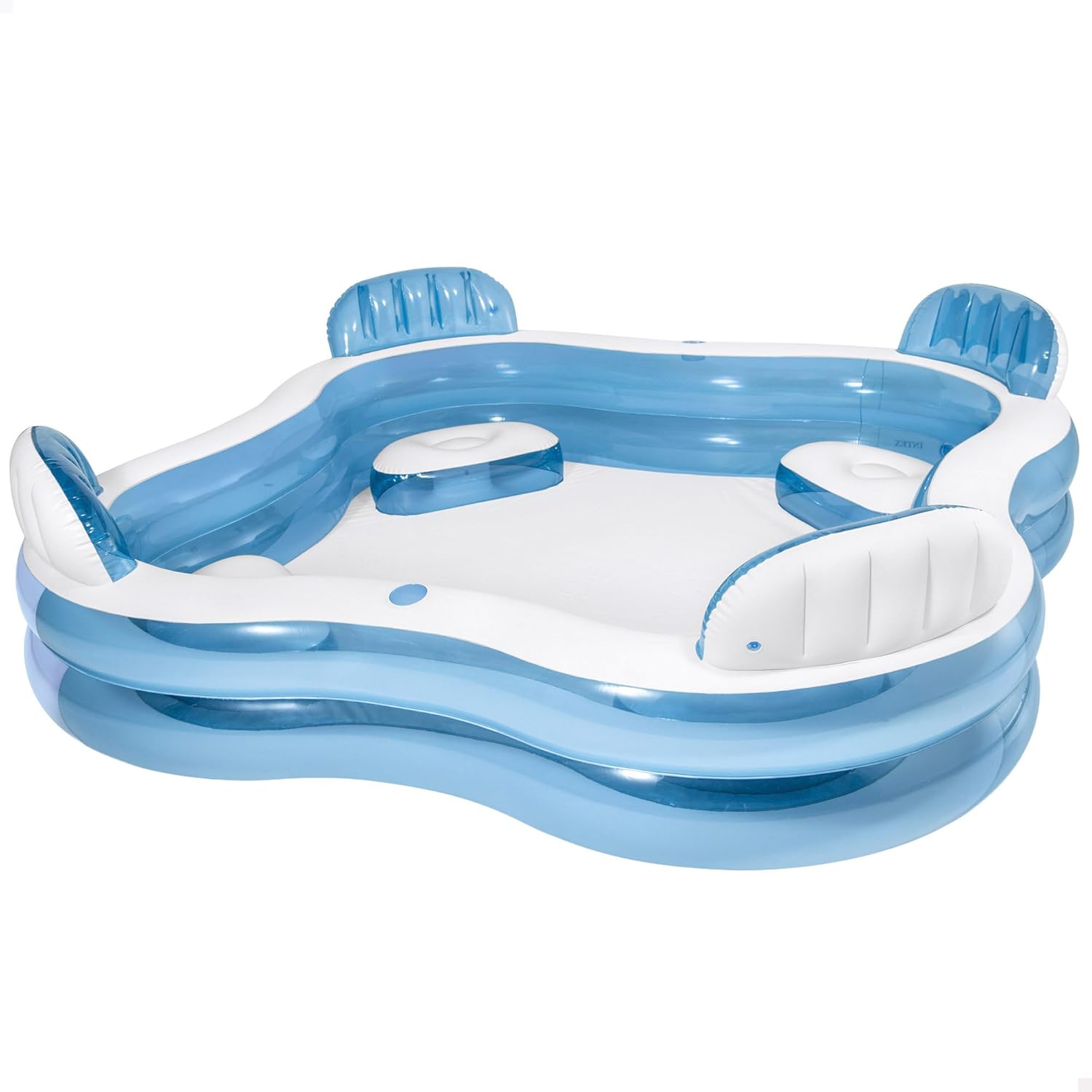61uBm62cLkL._AC_SL1500_ Intex Piscina Hinchable Familiar 4 Asientos 229x229x66cm 990L 2 Portavasos - Imagen 1
