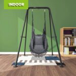Tougear Soporte para Columpio y Hamaca, Carga Máx. 150 kg (330 lbs), Estructura de Acero, Plegable, para Interior y Exterior (Solo Soporte, Hamaca no incluida) - Imagen 2
