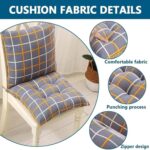 Tesosy Pack 2 Cojines Silla Exterior 40x40cm Correas Antideslizantes Marrón - Imagen 4
