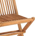 Juroupi Set Jardín Plegable 3 Piezas Teak Madera con Cojines y Mesa Plegable - Imagen 3