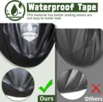 Funda para Muebles de Jardín Impermeable 420D Oxford 110x110x74cm Negra - Imagen 4