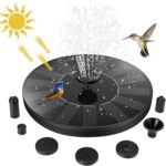 Jsdoin Fuente Solar Jardín 7 Boquillas Bomba Estanque Pájaro 1.5W