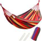 FORYNXHWIN Hamaca Portátil Algodón 190x150cm con Bolsa, Lona Gruesa 200 kg, para Jardín, Camping, Patio, Balcón e Interior