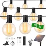 OHLUX Guirnalda Solar G40 35ft 17 Bombillas 2200K IP65 Exterior