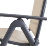 Chicreat Silla Plegable Aluminio Textileno Korfu 113 cm Beige Respaldo 8 Posiciones - Imagen 3