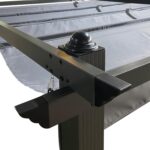 Pérgola Aluminio 3.99x3m Toldo Retráctil Gris 130kg Resistente Patio - Imagen 3