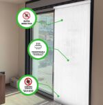 Cortina Puerta PVC Aluminio Antimosquitos 90x210cm Beige LUCA HOME - Imagen 3