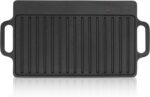 BBQ-Toro Plancha Hierro Fundido 40x20.5cm Reversible Asas Barbacoa