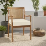 PRIMEPATIO Pack 2 Cojines Silla Exterior 50x50x7cm Beige Impermeable Ratán - Imagen 4