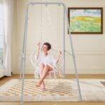 Swing Stand Only – Soporte Plegable Resistente para Hamaca o Columpio, Capacidad 150 kg (330 lbs), Estructura de Acero, para Interior y Exterior – Negro - Imagen 2