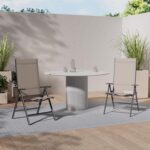 Chicreat Silla Plegable Aluminio Textileno Korfu 113 cm Beige Respaldo 8 Posiciones - Imagen 2