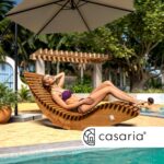 Casaria Set 2 Mecedoras Plegables Acacia FSC 160kg Jardín Terraza Marrón｜2uds - Imagen 2