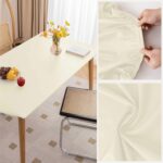 Mewsic Mantel Impermeable Elástico 90x150cm PU Ajustable Antimanchas Blanco - Imagen 3