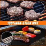 DIKER Pack 5 Alfombrillas Barbacoa Teflón Antiadherente 40x32cm Reutilizables - Imagen 5