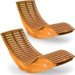 Casaria Set 2 Mecedoras Plegables Acacia FSC 160kg Jardín Terraza Marrón｜2uds