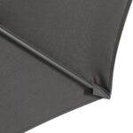 Greemotion Sombrilla Jardín Ø 270 cm Plegable Antracita Protección UV 35+ con Inclinación 30° y Manivela - Imagen 2