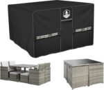 Funda para Muebles de Jardín Impermeable 420D Oxford 110x110x74cm Negra