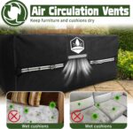 Funda para Muebles de Jardín Impermeable 420D Oxford 110x110x74cm Negra - Imagen 2