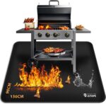 Base Ignífuga Barbacoa Gas 130x90cm Alfombrilla Protectora Suelo Plegable