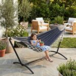 Mondeer Hamaca Doble Portátil 2 Personas con Soporte Acero, Estilo Bohemio, Regulable, 270 kg, Gris - Imagen 2