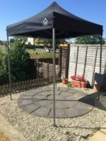 All Seasons Gazebos Cenador 2x2m Impermeable Pop Up Negro Acero 130kg Bolsas Arena - Imagen 4