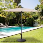 AKTIVE Sombrilla balcón rectangular inclinable 200x125 cm crema UV30 mástil acero Ø28/32 mm - Imagen 4