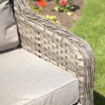 SunTime Portofino Colección Sofá Ratán Gris 4 Plazas con Cojines 10cm y Mesa - Imagen 2