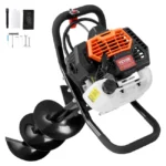 VEVOR Barrena Gasolina 52cc 1450W Broca 200mm Varilla Extensión